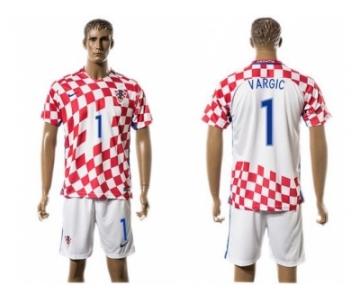 Croatia #1 Vargic Home Soccer Country Jersey