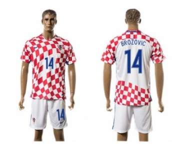 Croatia #14 Brozovic Home Soccer Country Jersey