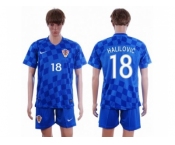 Croatia #18 Halilovic Away Soccer Country Jersey