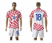 Croatia #18 Halilovic Home Soccer Country Jersey