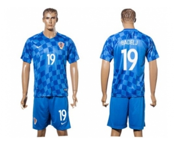 Croatia #19 Badelj Away Soccer Country Jersey
