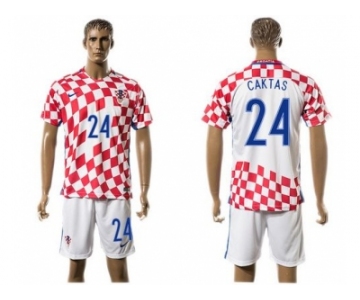 Croatia #24 Caktas Home Soccer Country Jersey