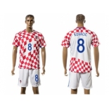 Croatia #8 Kovacic Home Soccer Country Jersey