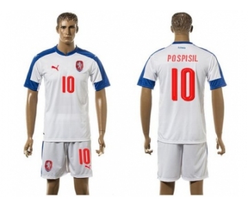 Czech #10 Pospisil Away Soccer Country Jersey
