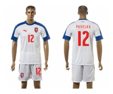 Czech #12 Pavelka Away Soccer Country Jersey