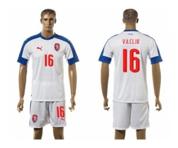 Czech #16 Vaclik Away Soccer Country Jersey