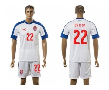 Czech #22 Darida Away Soccer Country Jersey