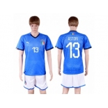 Italy #13 Astori Home Soccer Country Jersey