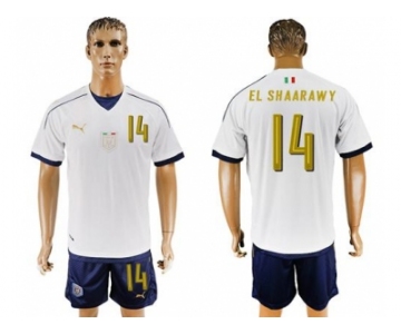Italy #14 El Shaarawy Away Soccer Country Jersey