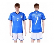 Italy #7 Spinazzola Home Soccer Country Jersey