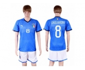 Italy #8 Gagliardini Home Soccer Country Jersey