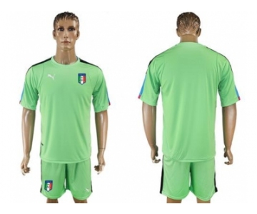 Italy Blank Green Goalkeeper Soccer Country Jersey