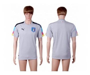 Italy Blank Grey Goalkeeper Soccer Country Jersey