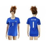 Women's Italy #1 Buffon Home Soccer Country Jersey