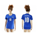 Women's Italy #10 Giovinco Home Soccer Country Jersey