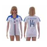 Women's Italy #14 EL Shaarawy Away Soccer Country Jersey