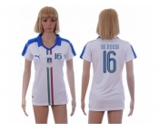 Women's Italy #16 De Rossi Away Soccer Country Jersey