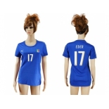 Women's Italy #17 Eder Home Soccer Country Jersey