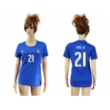 Women's Italy #21 Pirlo Home Soccer Country Jersey