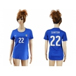 Women's Italy #22 Santon Home Soccer Country Jersey