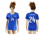 Women's Italy #24 Florenzi Home Soccer Country Jersey