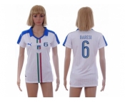 Women's Italy #6 Baresi Away Soccer Country Jersey