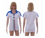 Women's Italy Blank Away Soccer Country Jersey