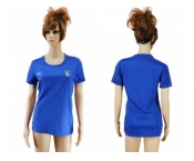 Women's Italy Blank Home Soccer Country Jersey