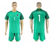 France #1 LLORIS Green Goalkeeper Soccer Country Jersey