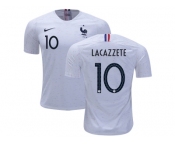 France #10 Lacazzete Away Soccer Country Jersey