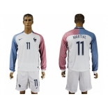 France #11 Martial Away Long Sleeves Soccer Country Jersey