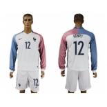 France #12 Henry Away Long Sleeves Soccer Country Jersey