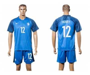France #12 Henry Home Soccer Country Jersey