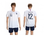 France #12 Tolisso Away Soccer Country Jersey