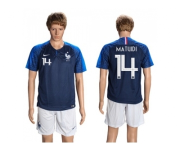 France #14 Matuidi Home Soccer Country Jersey