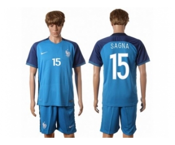 France #15 Sagna Home Soccer Country Jersey
