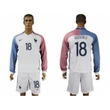 France #18 Sissoko Away Long Sleeves Soccer Country Jersey