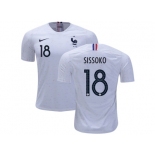 France #18 Sissoko Away Soccer Country Jersey