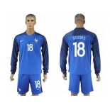 France #18 Sissoko Home Long Sleeves Soccer Country Jersey