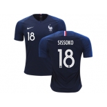 France #18 Sissoko Home Soccer Country Jersey