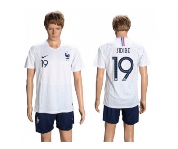 France #19 Sidibe Away Soccer Country Jersey