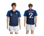 France #2 Pavard Home Soccer Country Jersey