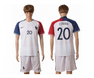 France #20 Coman Away Soccer Country Jersey1