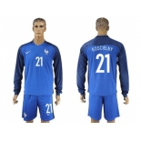 France #21 Koscielny Home Long Sleeves Soccer Country Jersey1