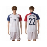 France #22 Mathieu Away Soccer Country Jersey1