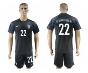France #22 Schneiderlin Away Soccer Country Jersey