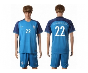 France #22 Schneiderlin Home Soccer Country Jersey