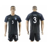 France #3 Evra Away Soccer Country Jersey