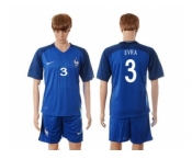 France #3 Evra Blue Soccer Country Jersey