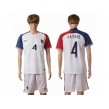 France #4 Varane Away Soccer Country Jersey1